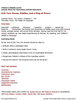 Tolkien's Middle-earth Unit 2: Runes, Riddles, and a Ring of Power