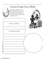 Curious George Gets a Medal: Certificate & Medal