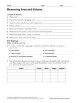 Measuring Area and Volume