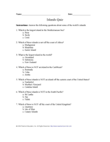 Islands Quiz
