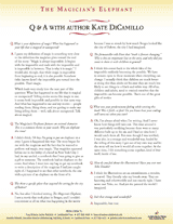 Q&A with Kate DiCamillo and Yoko Tanaka on The Magician's Elephant
