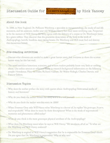 Discussion Guide for The Monstrumologist