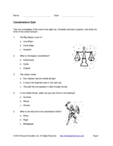 Constellations Quiz