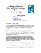Milo: Sticky Notes and Brain Freeze Discussion Guide