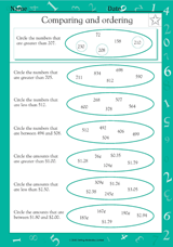 Comparing and Ordering Numbers II (Grade 2)