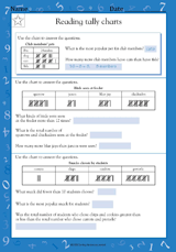 Reading Tally Charts (Grade 4)