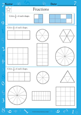 Fractions of Shapes (2⁄3 or 3⁄4)