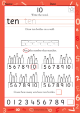 Write the Word "Ten"