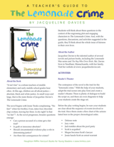 The Lemonade Crime Educator's Guide