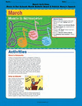 March Activities: Music in Our Schools Month Bulletin Board &amp; Patrick Henry's Speech