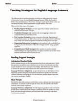 Teaching Strategies for English Language Learners